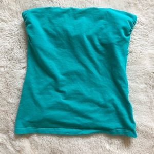 Cute summery teal tube top w/ built in bra